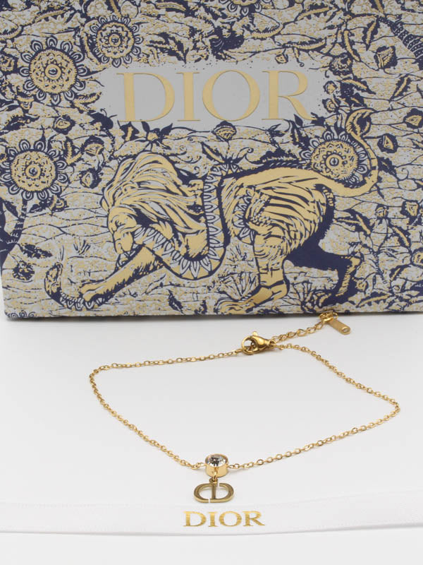 خلخال ديور ذهبي لوقو خلخال dior ذهبي