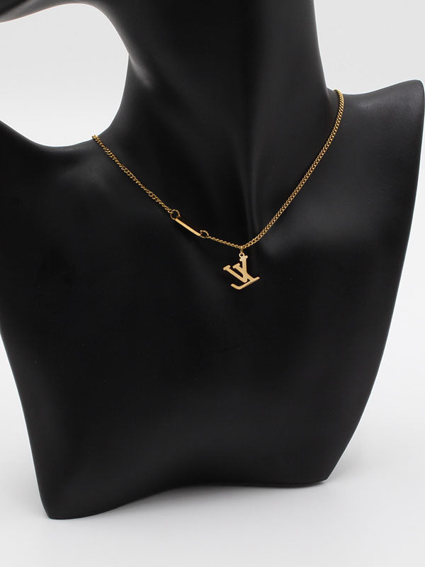 سلسال ال في ناعم ذهبي لوقو سلسال louis vuitton