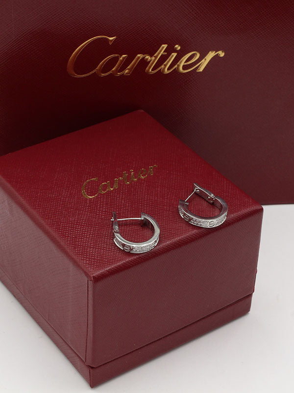 حلق كارتير ميتال الجديد لوقو زركون حلق CARTIER