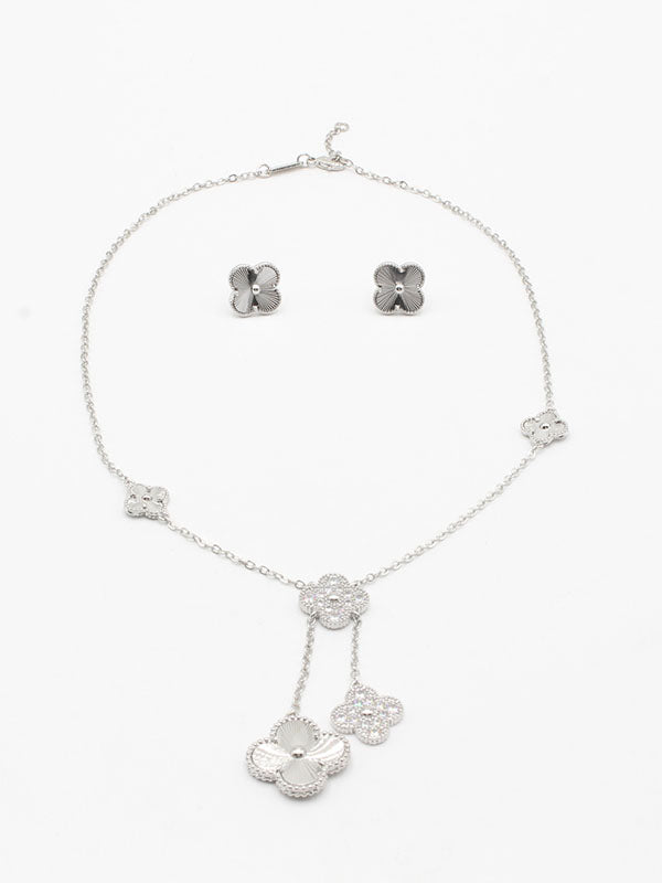 طقم فان كليف زركون ورود van cleef set اطقم van cleef فضي