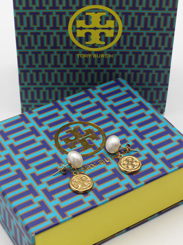 حلق توري بورش لوقو دائري اكريلك حلق tory burch