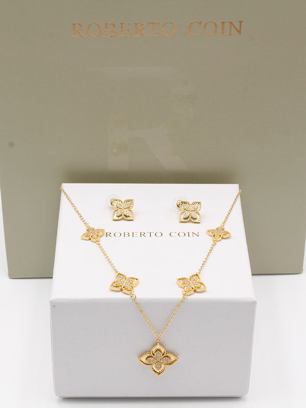 طقم روبرت كوين 5 ورود اطقم roberto coin ذهبي