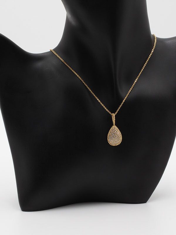 سلسال بوشرون دمعه وسط زركون سلسال bucheron