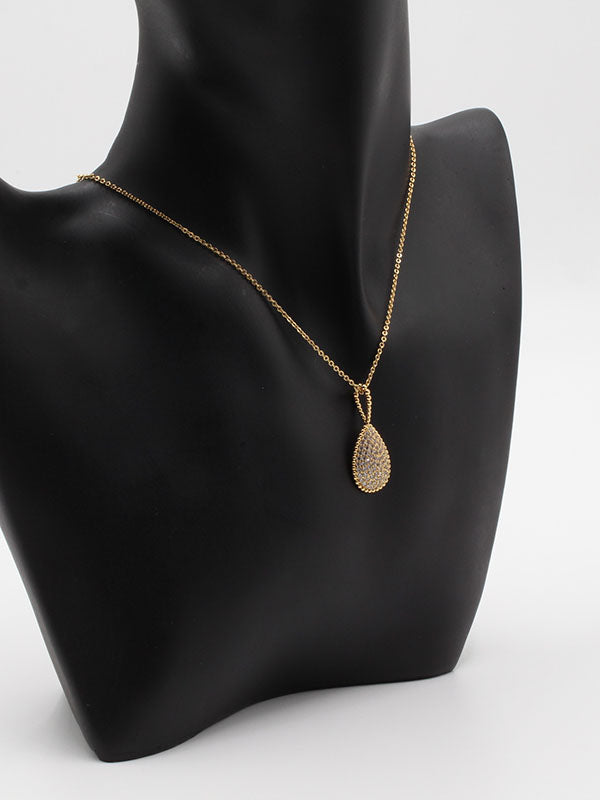 سلسال بوشرون دمعه وسط زركون سلسال bucheron