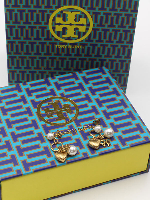 حلق توري بورش لوقو مكس حلق tory burch ذهبي