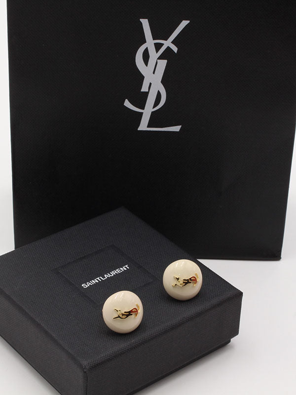 حلق ايف سان لوران مدور الجديد حلق ysl