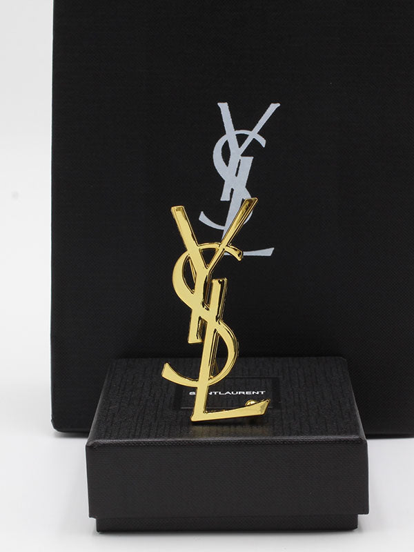 بروشات ايف سان لوران ميتال كبير بروش ysl