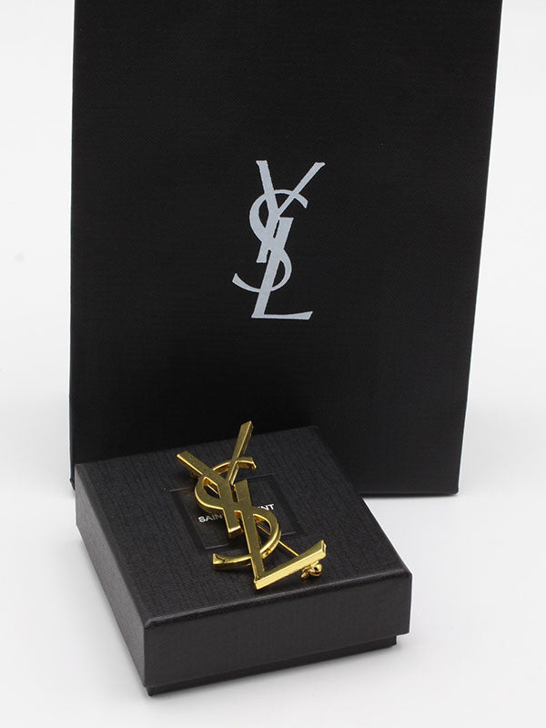 بروشات ايف سان لوران ميتال كبير بروش ysl