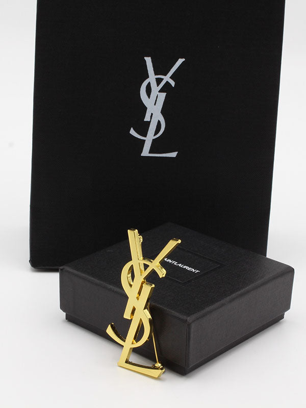 بروشات ايف سان لوران ميتال كبير بروش ysl
