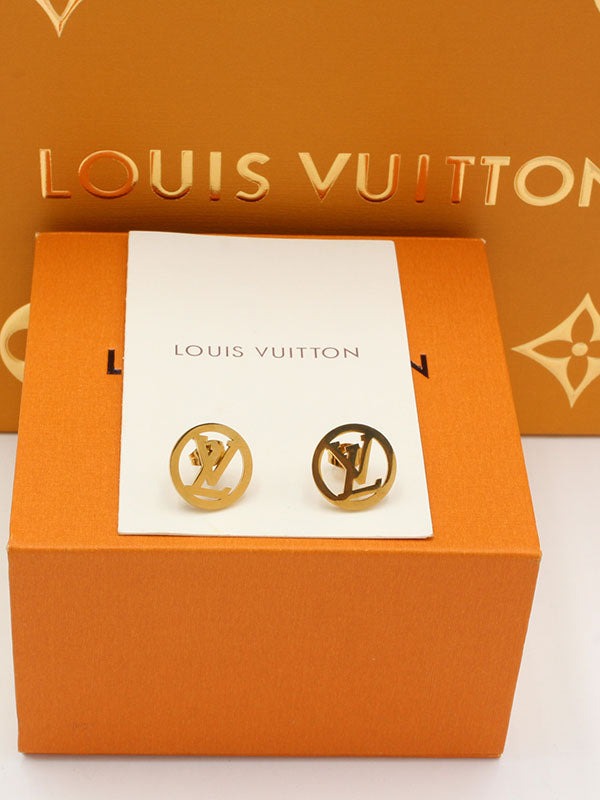 حلق لويس فيتون نيو ميتال لوقو حلق louis vuitton