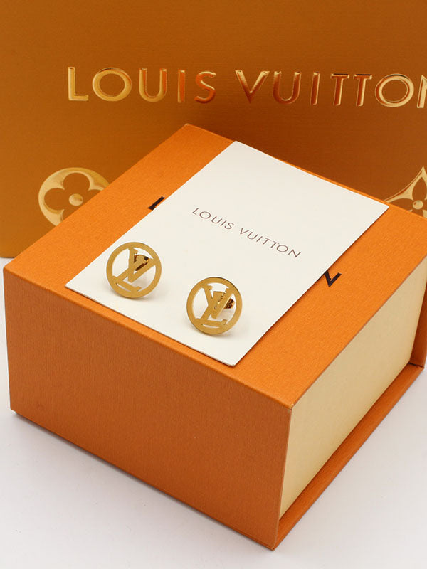 حلق لويس فيتون نيو ميتال لوقو حلق louis vuitton