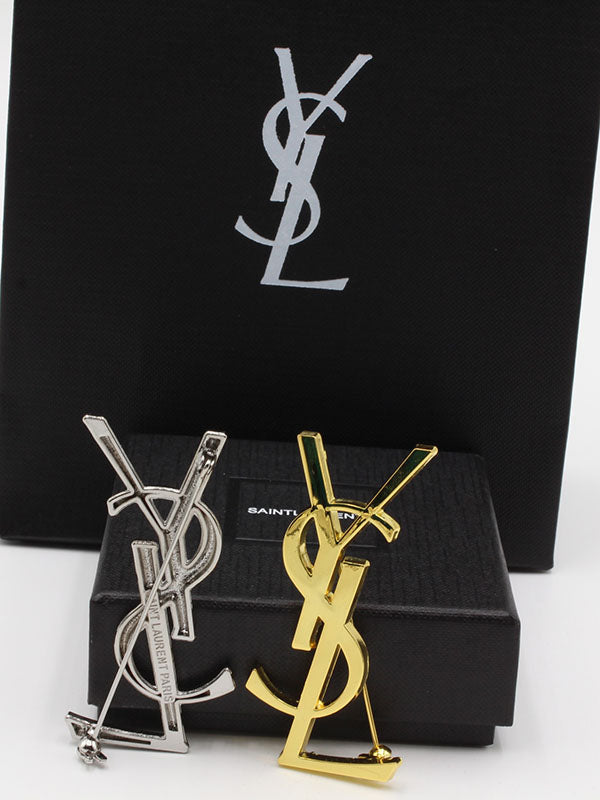 بروشات ايف سان لوران ميتال كبير بروش ysl