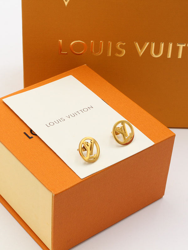 حلق لويس فيتون نيو ميتال لوقو حلق louis vuitton