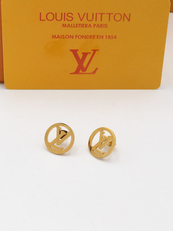حلق لويس فيتون نيو ميتال لوقو حلق louis vuitton ذهبي