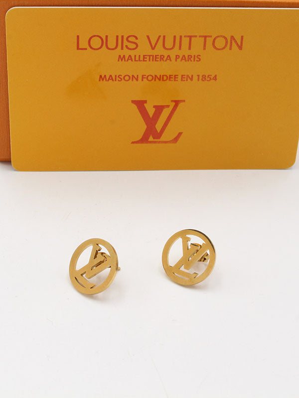 حلق لويس فيتون نيو ميتال لوقو حلق louis vuitton