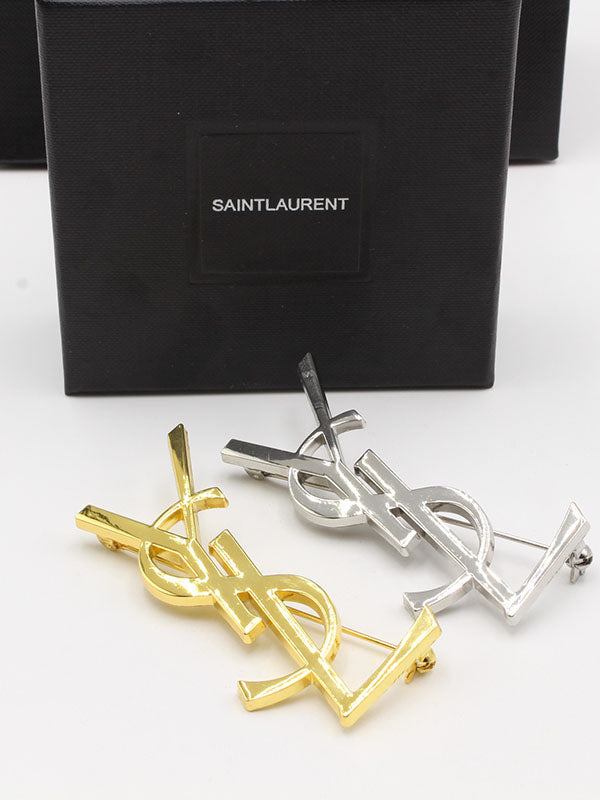 بروشات ايف سان لوران ميتال كبير بروش ysl