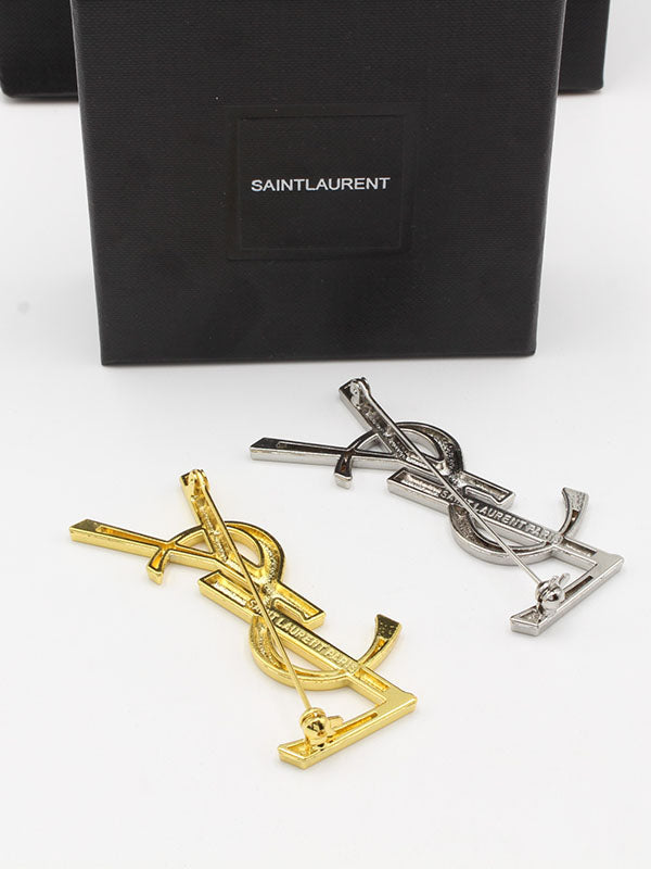 بروشات ايف سان لوران ميتال كبير بروش ysl