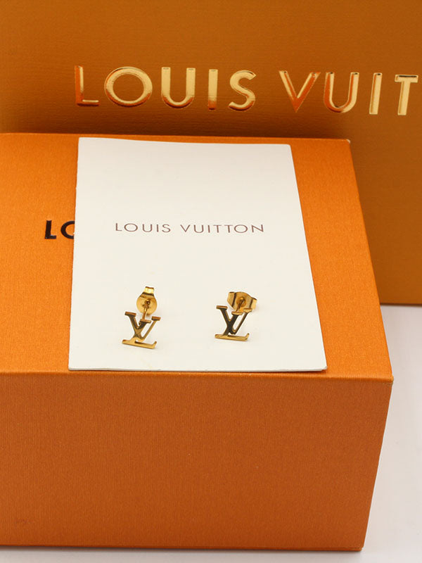 حلق لويس فيتون صغير 0.7 سم حلق louis vuitton ذهبي