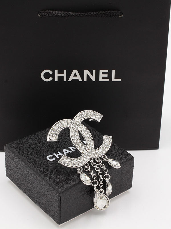 بروشات شانيل كريستال هدب بروش chanel