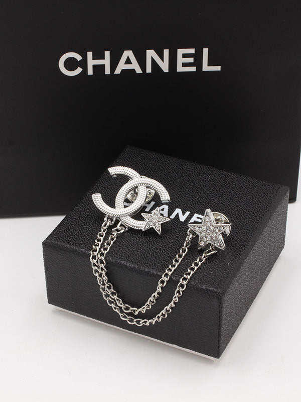 بروشات شانيل دبل شاين بروش chanel فضي