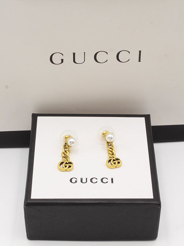 حلق قوتشي لوقو بيرل حلق gucci