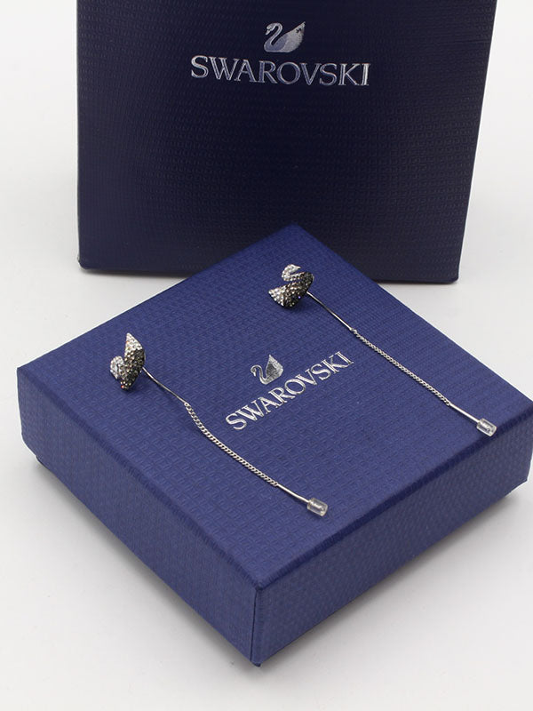 حلق سواروفسكي روز قولد طويل حلق Swarovski