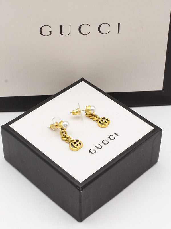 حلق قوتشي لوقو بيرل حلق gucci