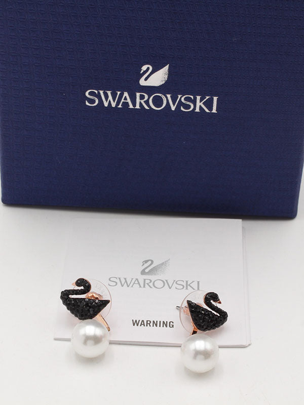 حلق سواروفسكي سوان لولو روز لوقو حلق Swarovski