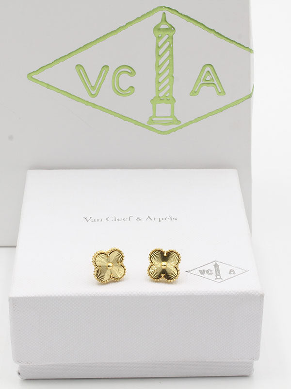 حلق فان كليف ريقلور لوقو حلق van cleef ذهبي