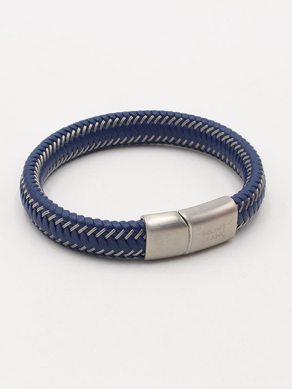 أسوارة مونت بلانك رجالي عريض كحلي اسواره mont blank