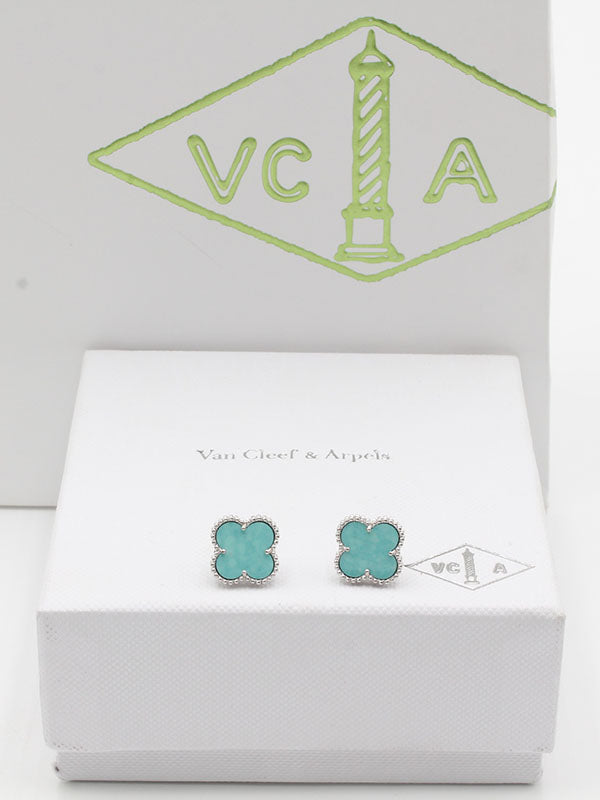 حلق فان كليف ريقلور لوقو حلق van cleef تيفاني فضي