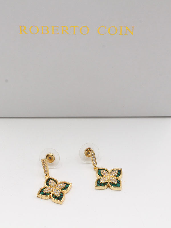 حلق روبرت كوين ملون حلق roberto coin ذهبي اخضر