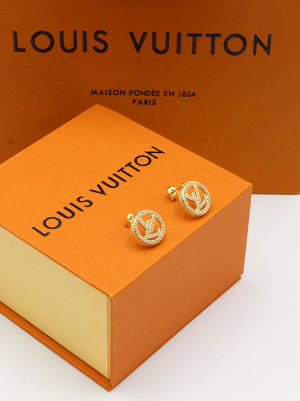 حلق لويس فيتون دائري زركون حلق louis vuitton
