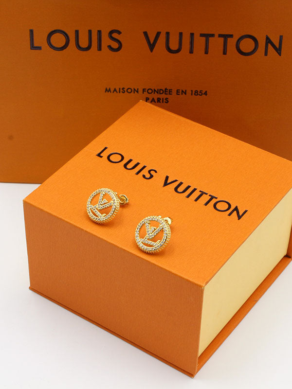 حلق لويس فيتون دائري زركون حلق louis vuitton