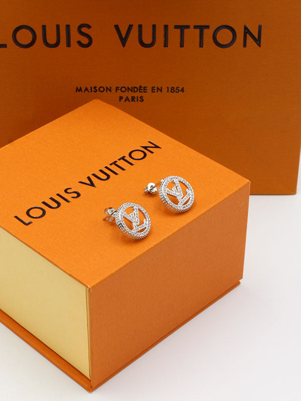 حلق لويس فيتون دائري زركون حلق louis vuitton