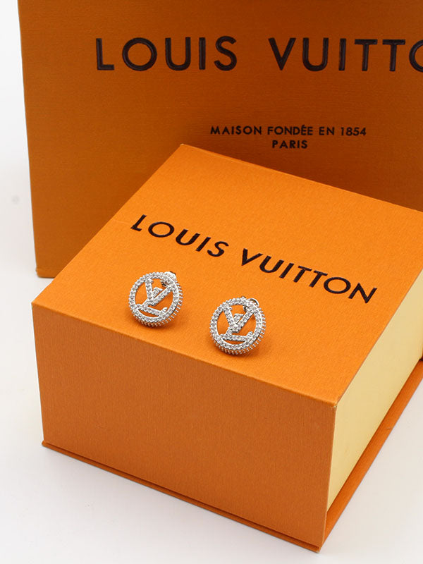 حلق لويس فيتون دائري زركون حلق louis vuitton