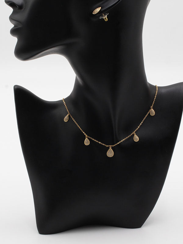 طقم تشوكر بوشرون زركون 2 قطع اطقم bucheron