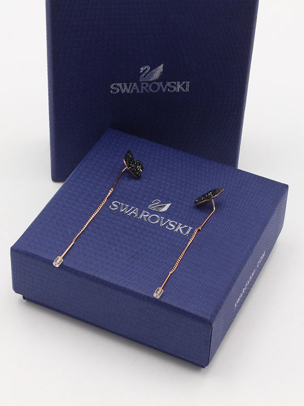 حلق سواروفسكي روز قولد طويل حلق Swarovski