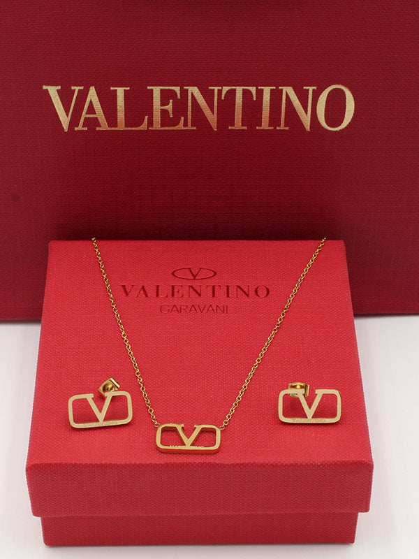 طقم فالنتينو ناعم لوقو ذهبي اطقم VALENTINO