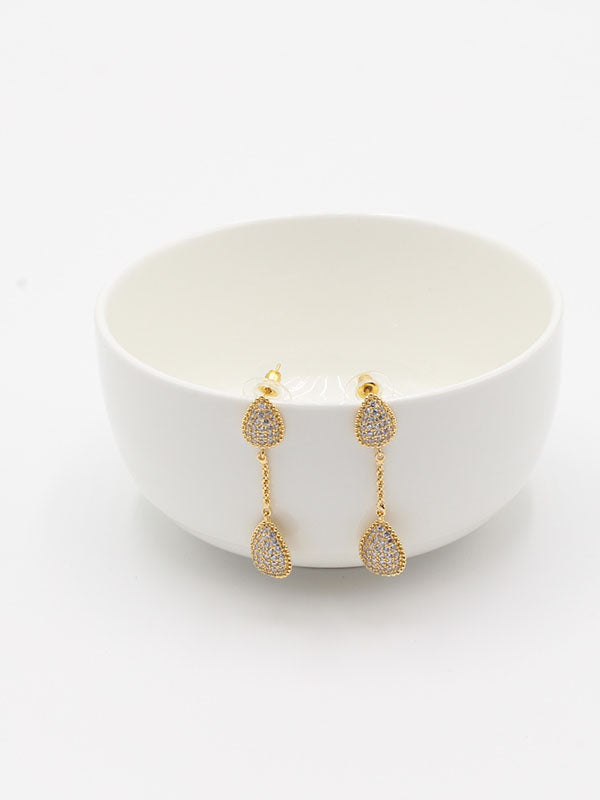 حلق بوشرون وسط طويل زركون حلق bucheron