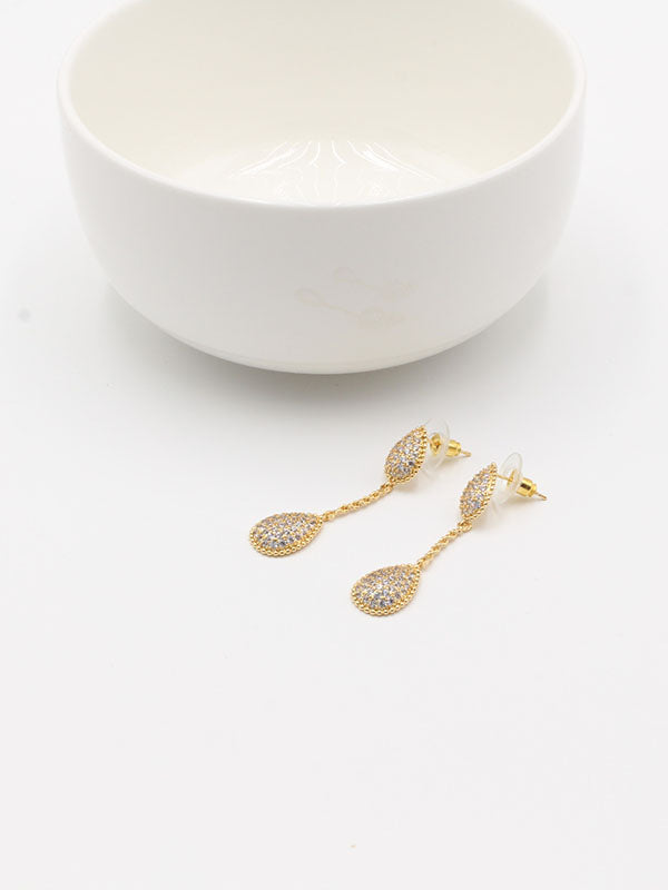 حلق بوشرون وسط طويل زركون حلق bucheron