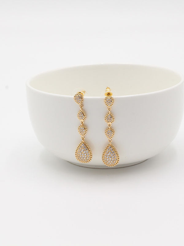 حلق بوشرون طويل زركون حلق bucheron