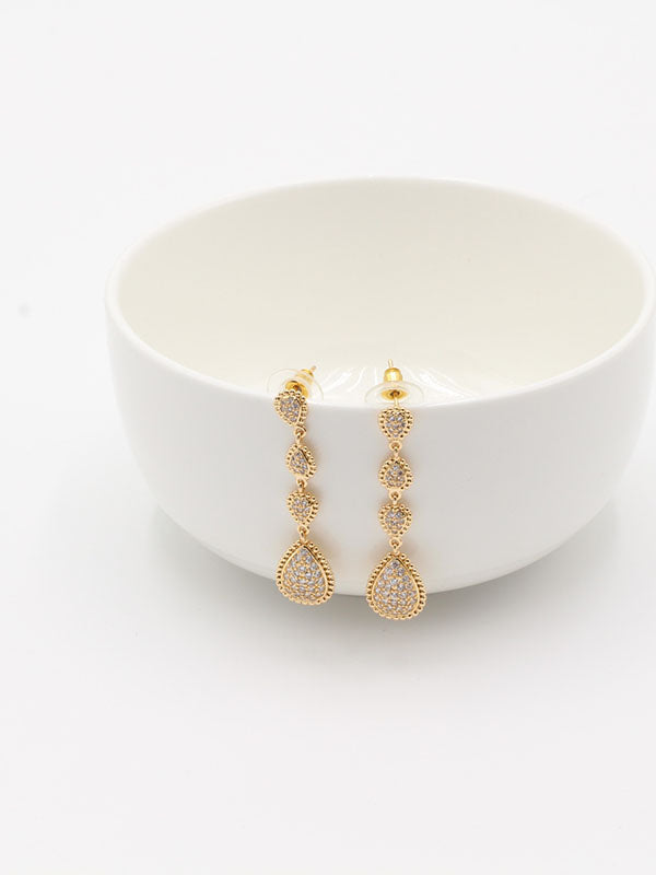 حلق بوشرون طويل زركون حلق bucheron