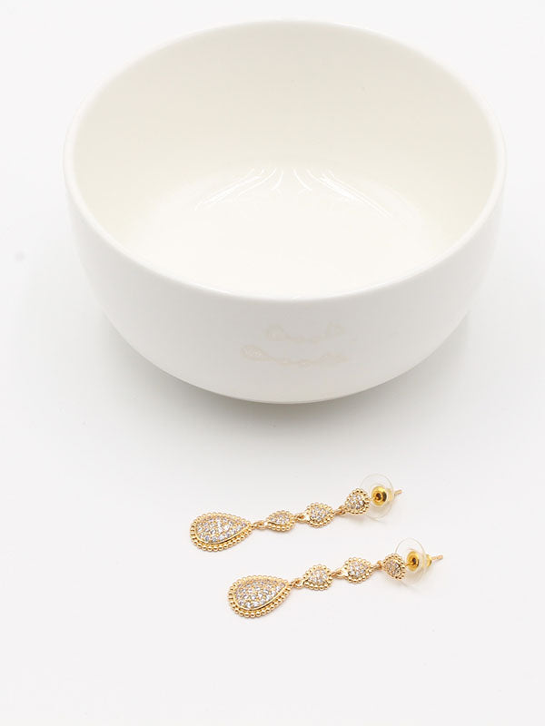 حلق بوشرون طويل زركون حلق bucheron