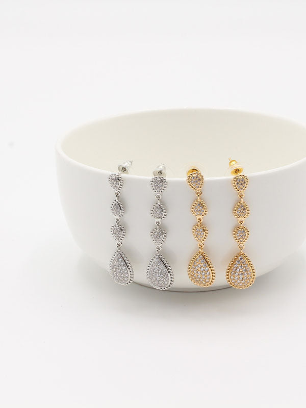 حلق بوشرون طويل زركون حلق bucheron