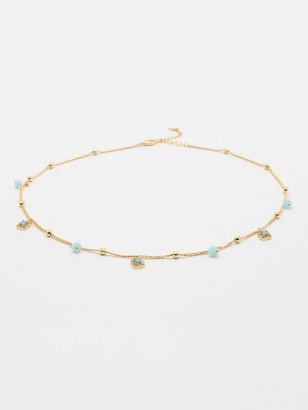 سلسال تشوكر سواروفسكي سلسال Swarovski ذهبي