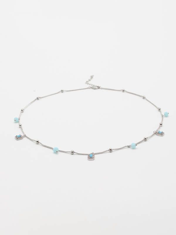 سلسال تشوكر سواروفسكي سلسال Swarovski فضي