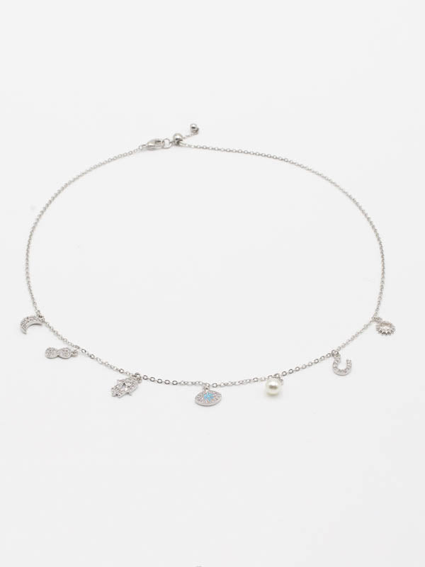 سلسال تشوكر سواروفسكي ايز سلسال Swarovski فضي