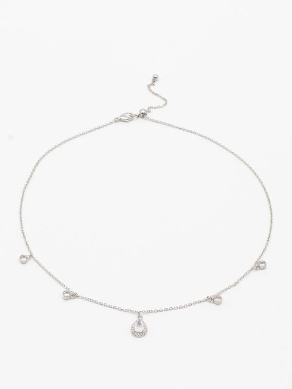 سلسال تشوكر ناعم دمعه سلسال jewel فضي