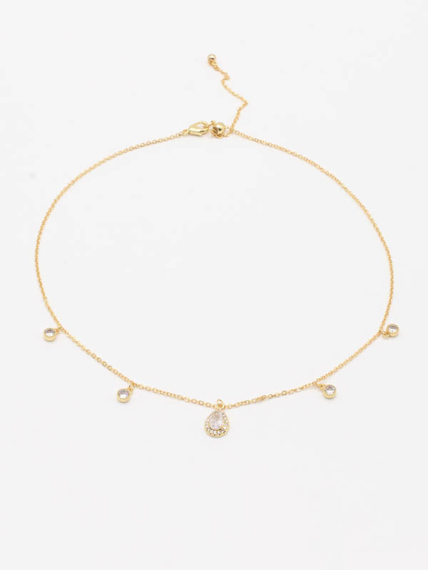 سلسال تشوكر ناعم دمعه سلسال jewel ذهبي